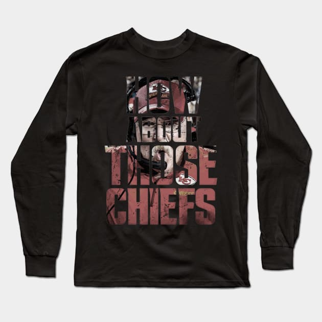 Frozen Moustache Andy Reid Chiefs Long Sleeve T-Shirt by Dewyse ilust